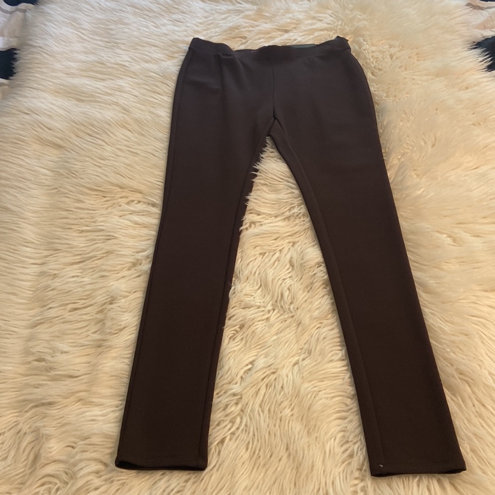 Peck & Peck Ultimate Knit Slim Pant size 4 color brown brand new inseam 28” - Picture 6 of 8